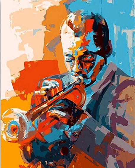 Jazz Musician Art - Paint By Number - Painting By Numbers