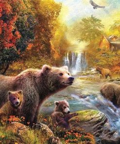 Bears By Stream
