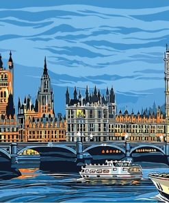 Big Ben boat City - DIY Paint By Numbers - Numeral Paint