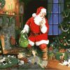 Christmas Picture Acrylic Paint On Canvas - DIY Paint By Numbers - Numeral Paint