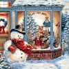 Christmas Snow Wall Art Acrylic Paint - DIY Paint By Numbers - Numeral Paint