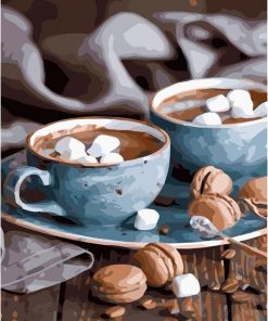 Coffee Kit Handpainted Oil Painting Unique Gift - DIY Paint By Numbers - Numeral Paint