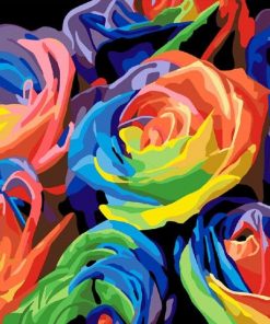 Colorful Flower - DIY Paint By Numbers - Numeral Paint