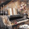 Europe Piano Hand painted Oil Painting- DIY Paint By Numbers - Numeral Paint