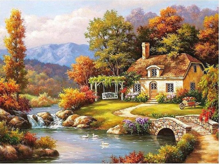Fairyland Landscape Kits Coloring Painting - DIY Paint By Numbers - Modern Paint