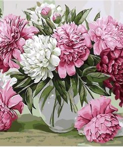 Picture Pink Flowers Kits Coloring  - DIY Paint By Numbers - Numeral Paint