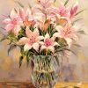 Pink Lily Flower - DIY Paint By Numbers - Numeral Paint
