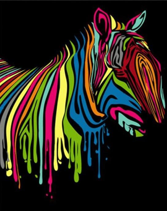 Abstract Zebra Artwork - DIY Paint By Numbers - Modern Paint