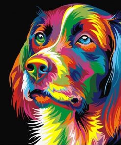 Colorful Dog - DIY Paint By Numbers - Numeral Paint