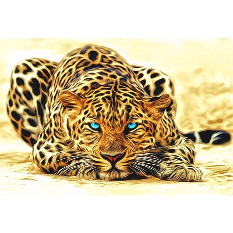 Leopard animals Acrylic picture wall art canvas - DIY Paint By Numbers - Modern Paint