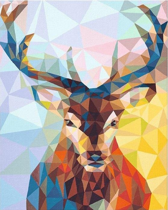 Deer animals acrylic paint - DIY Paint By Numbers - Modern Paint