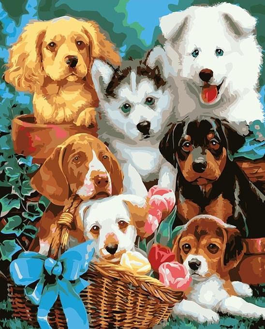 Lovely Dogs Home Decor - DIY Paint By Numbers - Modern Paint