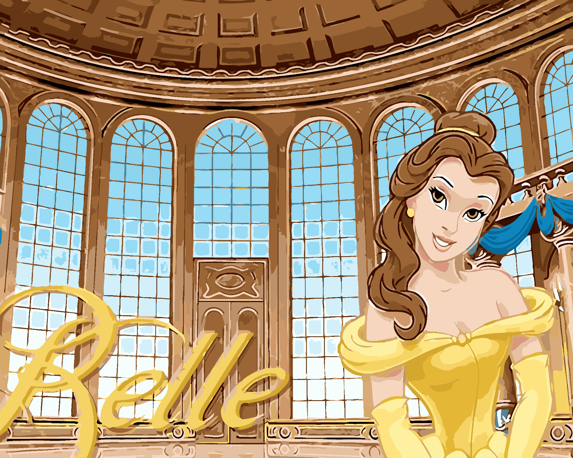 Disney Princess Belle Paint By Number Modern Paint by