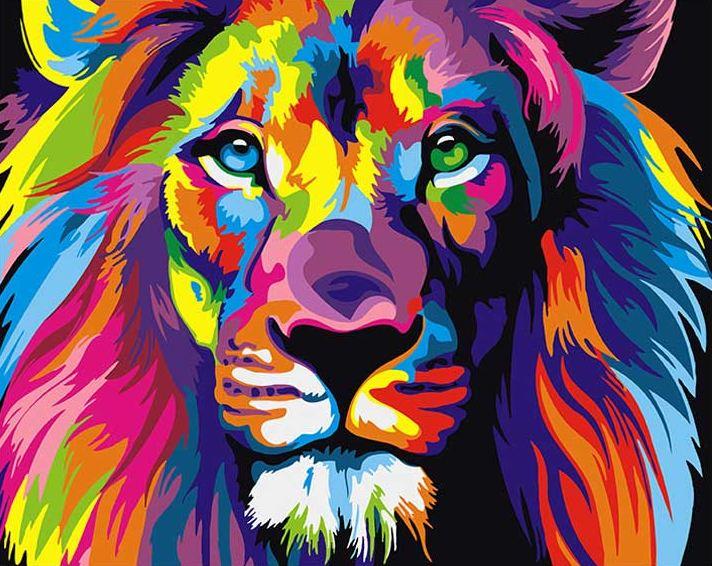 Abstract Lion - DIY Paint By Numbers - Numeral Paint