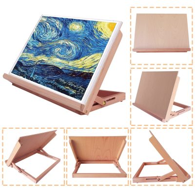 starry night wooden easel