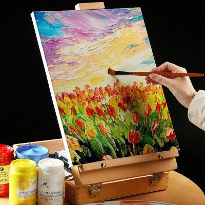 painting on easel