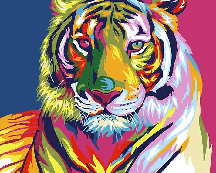 Abstract Tiger - DIY Paint By Numbers - Modern Paint