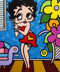 Betty Boop Cartoon Art Paint by numbers