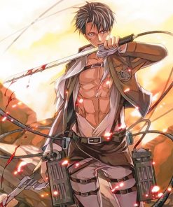 Levi Attack On Titan Anime adult paint by numbers