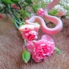 Pink snake with flowers adult paint by numbers