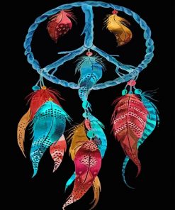 Colorful Dream-catcher paint by number