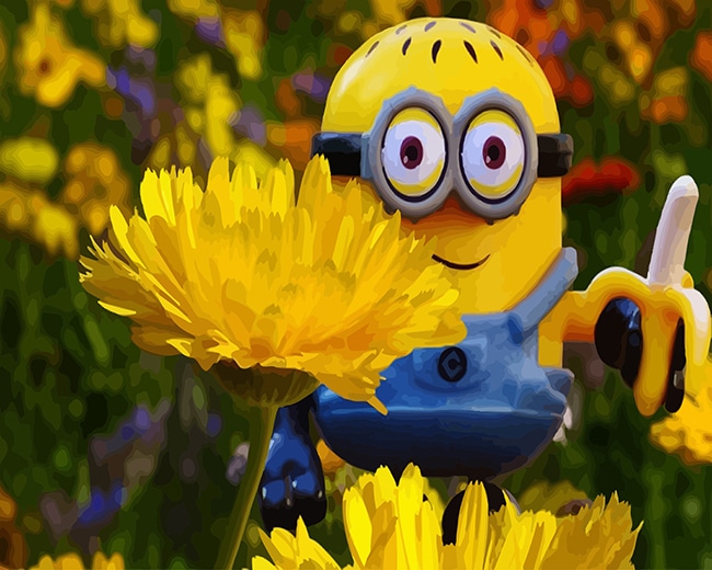 Minion Banana Figure paint by number NEW