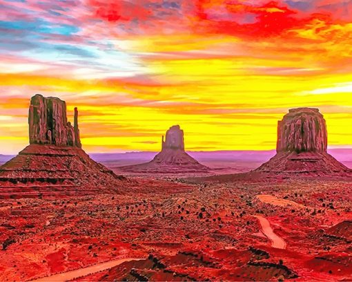 Monument Valley Arizona paint by number