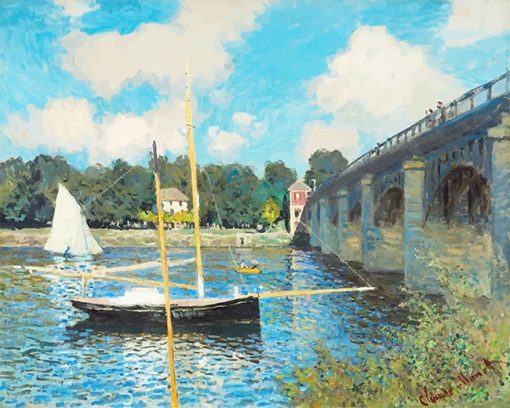 Claude Monet The Bridge At Argenteuil paint by number