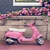Vespa Pink Scooter paint by number