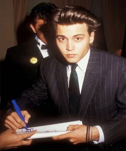 Young Jhonny Depp paint by number