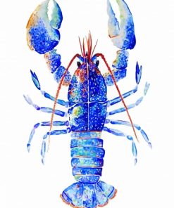 Blue Lobster Art adult paint by numbers