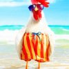 Funny Rooster adult paint by numbers
