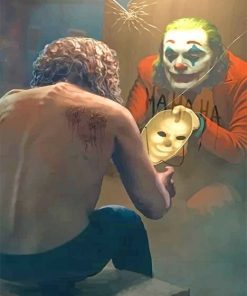 Joker in the mirror adult paint by numbers