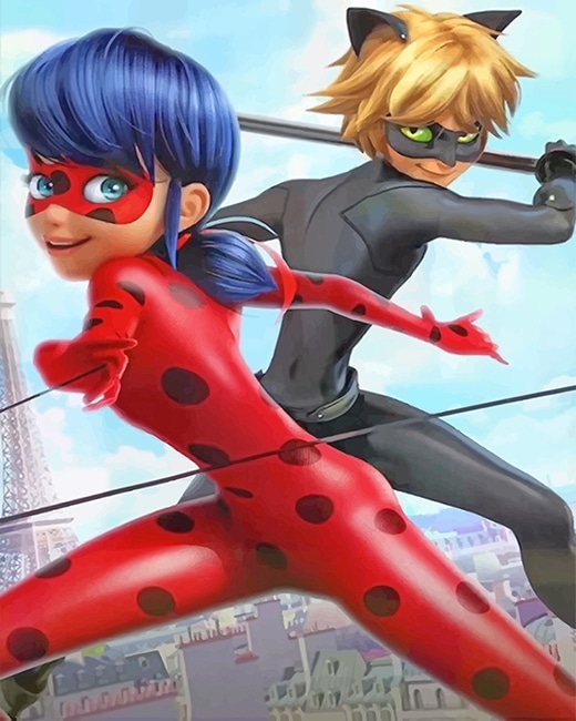 Ladybug And Cat Noir - Paint By Numbers - Painting By Numbers
