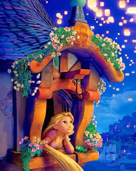 tangled rapunzel painting