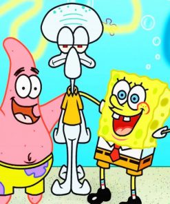 Spongebob Characters adult paint by numbers