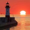 Sunrise Lake Superior Duluth adult paint by numbers