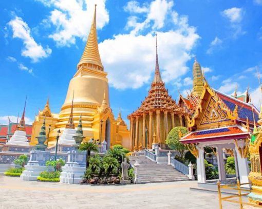 Wat Bangkok Thailand paint by number