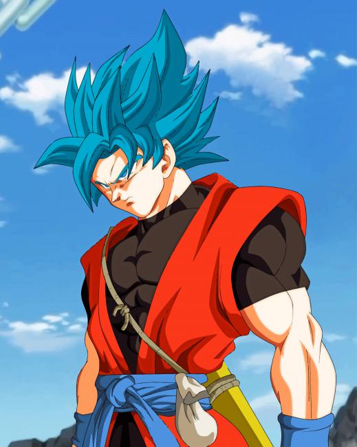 Xeno Goku ssj Blue - Paint By Numbers - Painting By Numbers