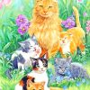 beautiful Cat family adult paint by numbers