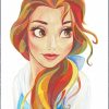 Belle the Beauty and the Beast paint by numbers