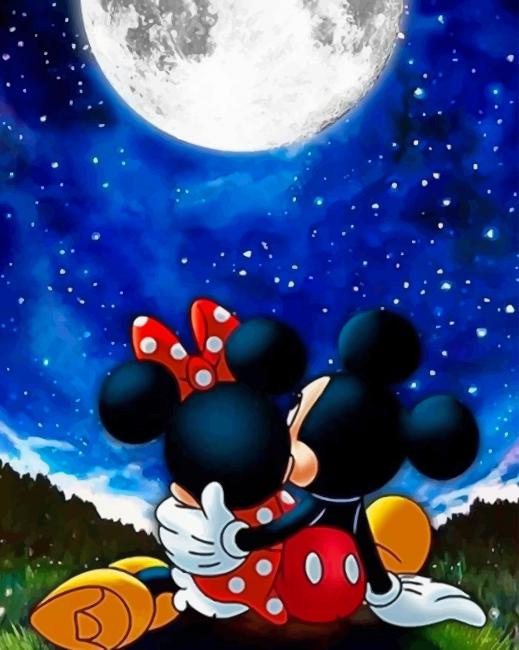 Couple Disney Mickey And Minnie - Cartoons Paint By Number - Painting ...