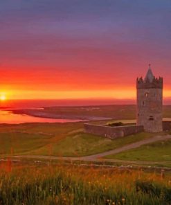 doolin castle sunset adult paint by numbers
