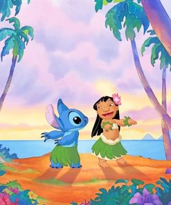 Lilo and Stitch Dancing paint by numbers