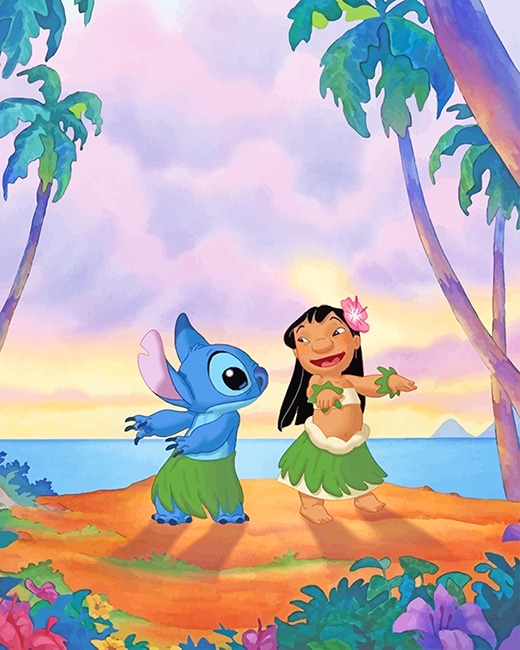 Lilo and Stitch Dancing - Paint By Number - Painting By Numbers