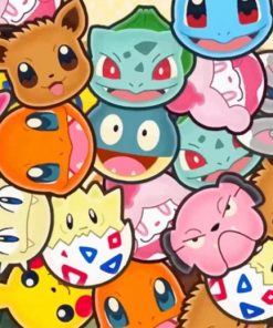 Mix All Pokemons paint by number