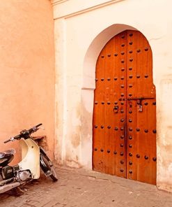 Motorcycle Door Marrakesh Morocco paint by number