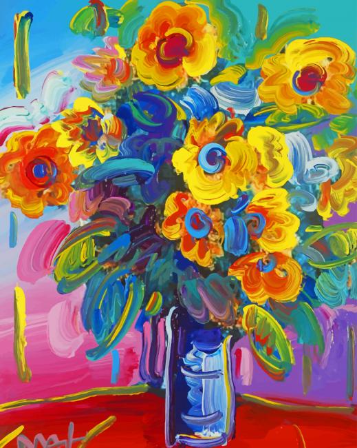 Paint by numbers for adults Flowers in Vase - Paint by numbers for