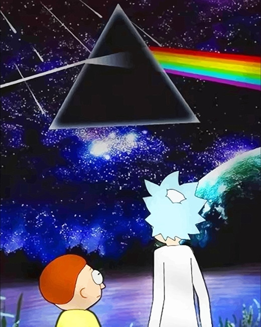Pink Floyd Rick And Morty paint By numbers