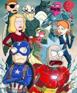 Rick And Morty Avengers paint by numbers